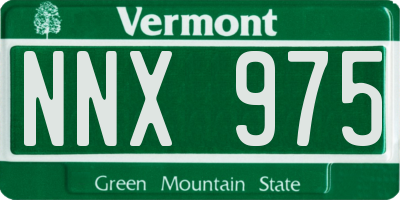 VT license plate NNX975