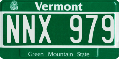 VT license plate NNX979