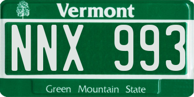 VT license plate NNX993