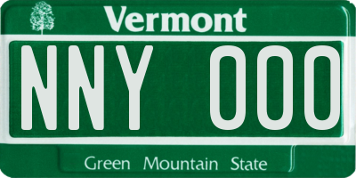 VT license plate NNY000