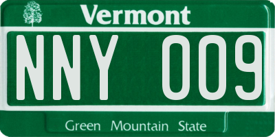 VT license plate NNY009