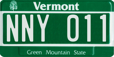 VT license plate NNY011