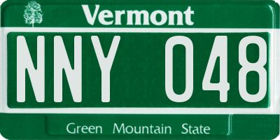 VT license plate NNY048