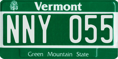 VT license plate NNY055
