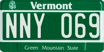 VT license plate NNY069