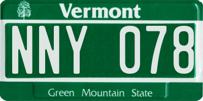 VT license plate NNY078