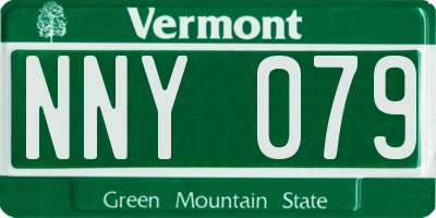 VT license plate NNY079