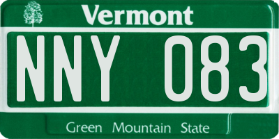 VT license plate NNY083