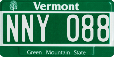 VT license plate NNY088