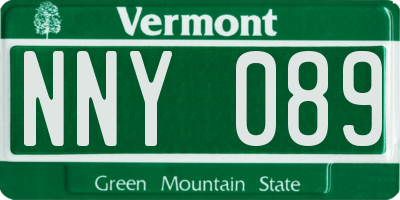 VT license plate NNY089