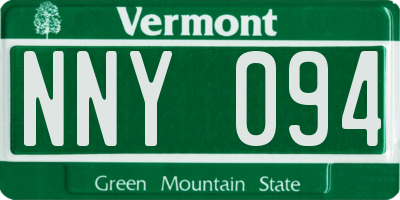 VT license plate NNY094