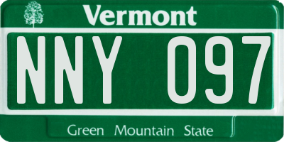 VT license plate NNY097