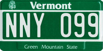 VT license plate NNY099