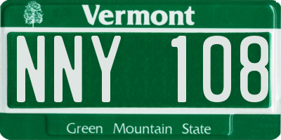 VT license plate NNY108