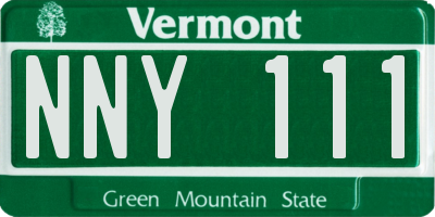 VT license plate NNY111