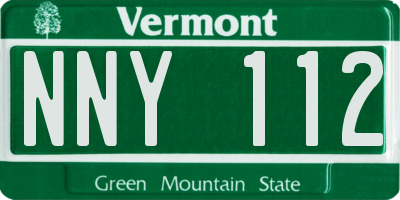 VT license plate NNY112