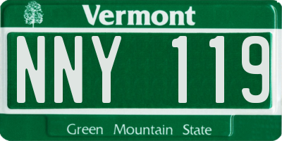 VT license plate NNY119