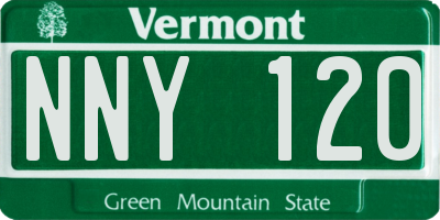 VT license plate NNY120