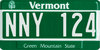 VT license plate NNY124
