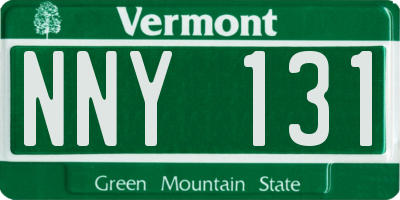 VT license plate NNY131