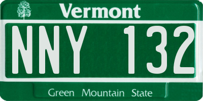 VT license plate NNY132
