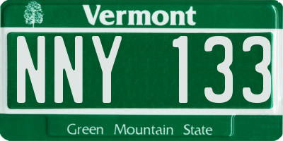 VT license plate NNY133
