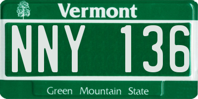 VT license plate NNY136