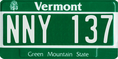 VT license plate NNY137