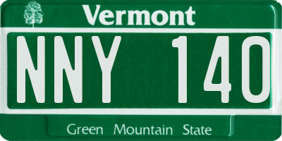 VT license plate NNY140