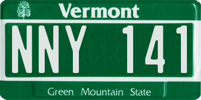 VT license plate NNY141