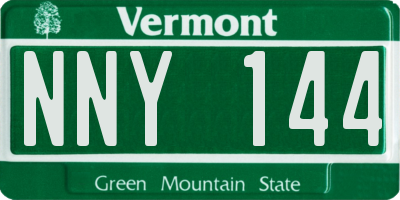 VT license plate NNY144