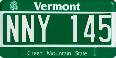 VT license plate NNY145