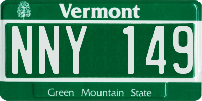 VT license plate NNY149