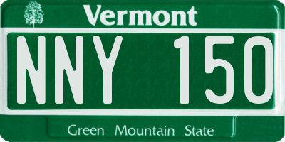VT license plate NNY150