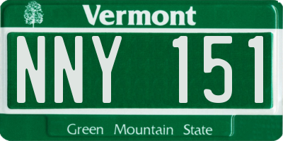 VT license plate NNY151