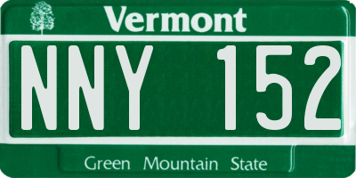 VT license plate NNY152
