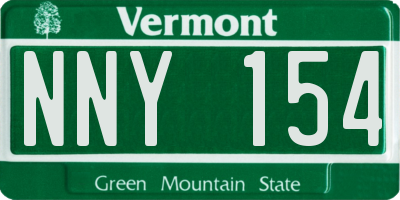VT license plate NNY154