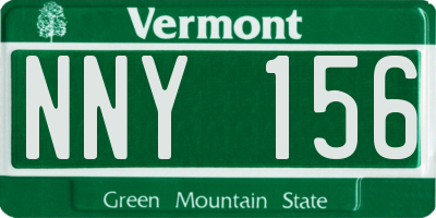 VT license plate NNY156