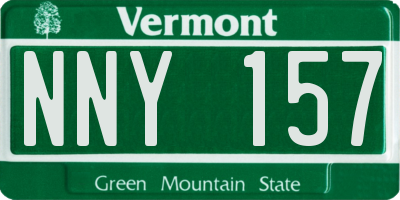 VT license plate NNY157