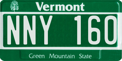 VT license plate NNY160
