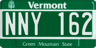 VT license plate NNY162