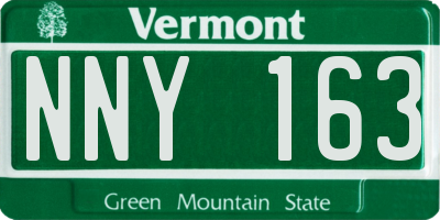 VT license plate NNY163