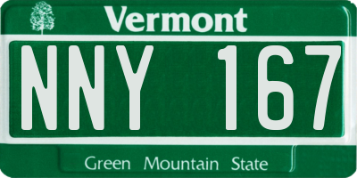 VT license plate NNY167
