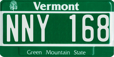 VT license plate NNY168