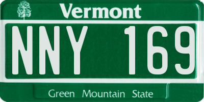 VT license plate NNY169