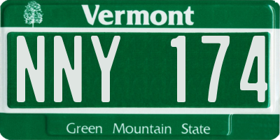VT license plate NNY174