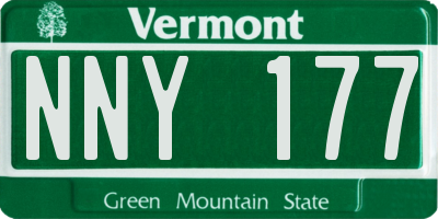 VT license plate NNY177