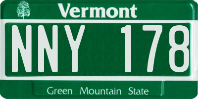 VT license plate NNY178