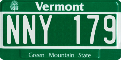 VT license plate NNY179