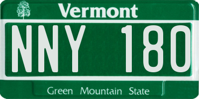 VT license plate NNY180